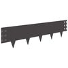 vidaXL Bordure de Pelouse 30 pcs 100 x 25 cm Acier Noir