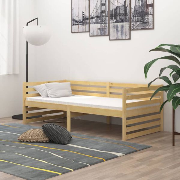 vidaXL Lit de jour sans matelas bois de pin massif 90x200 cm