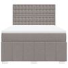 vidaXL Sommier &agrave; lattes de lit avec matelas Taupe 140x190 cm Tissu