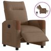 vidaXL Fauteuil inclinable électrique Marron Tissu