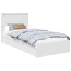 vidaXL Lit de Rangement R&eacute;glable Blanc 90 x 190 cm Bois d'ing&eacute;nierie