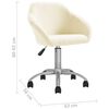 vidaXL Chaises pivotantes &agrave; manger lot de 4 cr&egrave;me tissu
