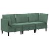 vidaXL Ensemble de meubles pour le salon 3 pc Vert Mer Velours