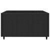 vidaXL Salon de jardin 3 pcs avec coussins Noir R&eacute;sine tress&eacute;e