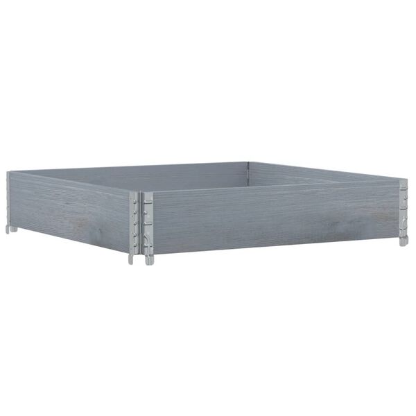 vidaXL Jardini&egrave;re gris 100x100 cm bois de pin massif