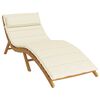 vidaXL Coussin de chaise longue cr&egrave;me 180x60x4 cm tissu oxford