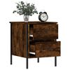 vidaXL Table de chevet ch&ecirc;ne fum&eacute; 40x42x50 cm bois d'ing&eacute;nierie
