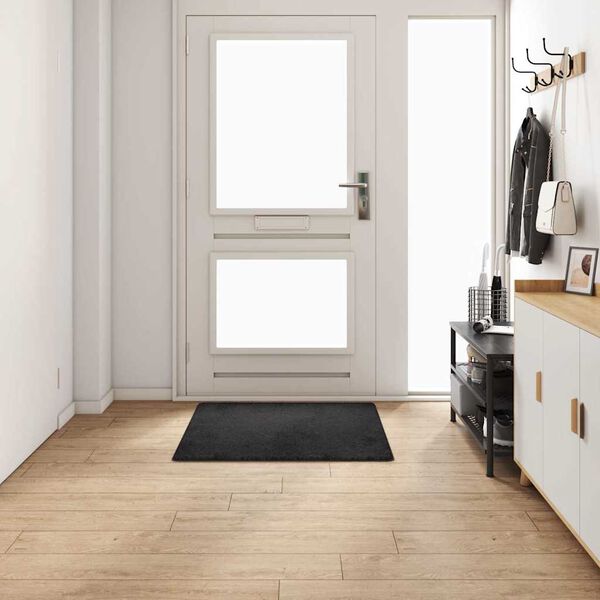 vidaXL Tapis Couloir Noir 100 x 100 cm