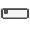 vidaXL Barri&egrave;re de s&eacute;curit&eacute; de lit d'enfant Gris fonc&eacute; 200x25 cm Tissu