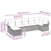vidaXL Ensemble de canap&eacute; de jardin 7 pcs Noir et Cr&egrave;me polyrotin
