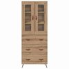 vidaXL Buffet avec &eacute;tag&egrave;re 2 pcs Ch&ecirc;ne artisanal Bois d'ing&eacute;nierie