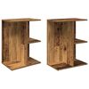 vidaXL Tables de chevet 2 pcs vieux bois 46,5x29x61 cm bois ing&eacute;nierie