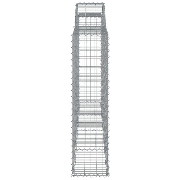 vidaXL Panier de gabions arqu&eacute; 300x30x120/140 cm Fer galvanis&eacute;