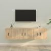 vidaXL Ensemble de meubles TV 3 pcs Ch&ecirc;ne sonoma Bois d'ing&eacute;nierie