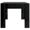 vidaXL Table de salle &agrave; manger Noir brillant 180x90x76 cm Agglom&eacute;r&eacute;
