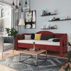 vidaXL Lit avec matelas et &eacute;clairage USB Rouge bordeaux Tissu 90x200cm