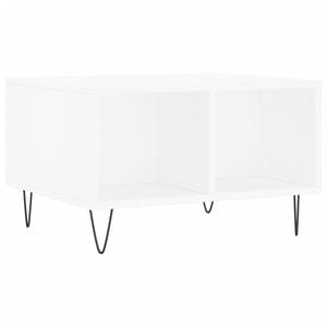 vidaXL Table basse Blanc 60x50x36,5 cm Bois d'ing&eacute;nierie