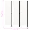 vidaXL Cloison de s&eacute;paration 3 panneaux Blanc 150x180 cm