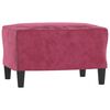 vidaXL Ensemble de canap&eacute;s 3 pcs avec coussins rouge bordeaux velours