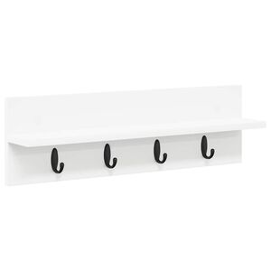 vidaXL Porte-manteau mural Montage mural Blanc 60 x 10,5 x 18 cm