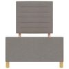 vidaXL Cadre de lit avec t&ecirc;te de lit Taupe 90 x 190 cm tissu