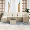 vidaXL Ensemble de canapé de jardin 8 pcs Beige Poly rotin