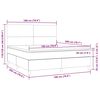 vidaXL Sommier &agrave; lattes de lit et matelas et LED Vert fonc&eacute; 180x200 cm