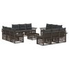 vidaXL Ensemble de canap&eacute; de jardin 13 pcs Gris polyrotin