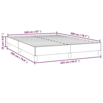 vidaXL Cadre de lit sans matelas bleu foncé 160x200 cm velours