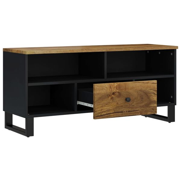 vidaXL Meuble TV 100x33x46 cm bois de manguier et d'ing&eacute;nierie