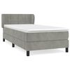 vidaXL Sommier &agrave; lattes de lit et matelas Gris clair 80x200 cm Velours