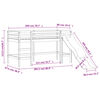 vidaXL Lit mezzanine enfants avec tunnel sans matelas 90x200 cm