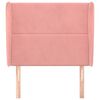 vidaXL T&ecirc;te de lit avec oreilles Rose 103x23x118/128 cm Velours