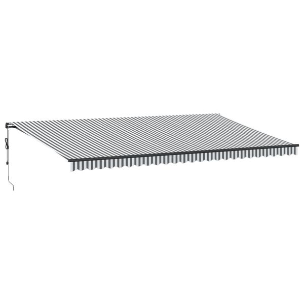 vidaXL Auvent r&eacute;tractable automatique avec LED anthracite et blanc