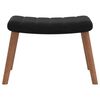 vidaXL Chaise de relaxation avec repose-pied Noir Velours