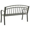 vidaXL Banc de jardin 125 cm acier gris