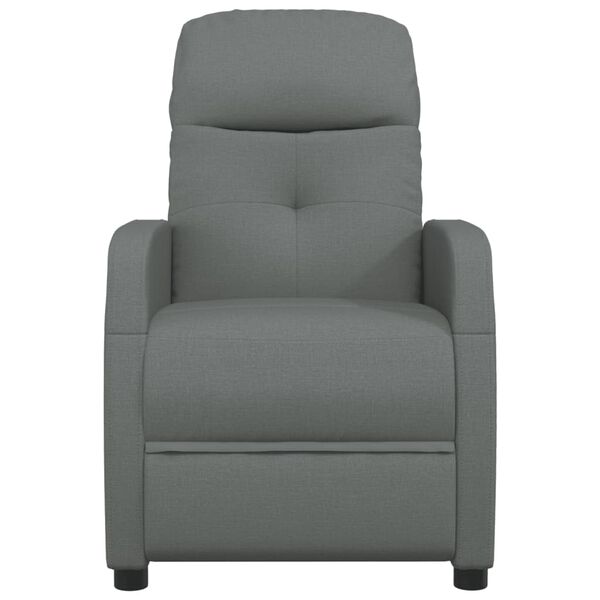 vidaXL Fauteuil inclinable Gris fonc&eacute; Tissu