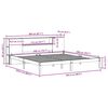 vidaXL Lit biblioth&egrave;que sans matelas cire marron 200x200 cm pin massif