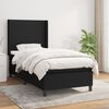 vidaXL Sommier &agrave; lattes de lit avec matelas Noir 90x200 cm Tissu