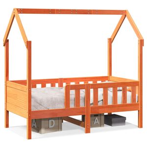 vidaXL Cadre de lit d'enfants forme de maison sans matelas pin