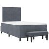 vidaXL Lit &agrave; ressorts avec matelas Gris fonc&eacute; 120 x 200 cm Velours