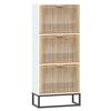 vidaXL Armoire &agrave; chaussures blanc 52x25x120 cm bois d'ing&eacute;nierie