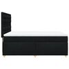vidaXL Sommier &agrave; lattes de lit avec matelas Noir 140x190 cm Tissu