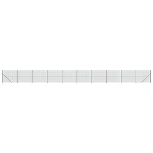 vidaXL Cl&ocirc;ture en treillis m&eacute;tallique avec bride vert 2,2x25 m