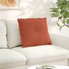 vidaXL Coussin de Dos Rouge orange 60 x 50 cm Tissu en velours c&ocirc;tel&eacute;