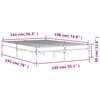 vidaXL Cadre de lit sans matelas sonoma gris 140x190 cm