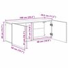 vidaXL Unit&eacute; murale de TV 5 pcs Ch&ecirc;ne noir Bois d'ing&eacute;nierie