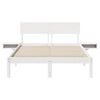 vidaXL Cadre de lit avec t&ecirc;te de lit Blanc 140 x 190 cm Pin massif