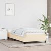 vidaXL Cadre de lit sans matelas cr&egrave;me 90x200 cm tissu