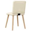 vidaXL Chaises &agrave; manger lot de 6 cr&egrave;me tissu